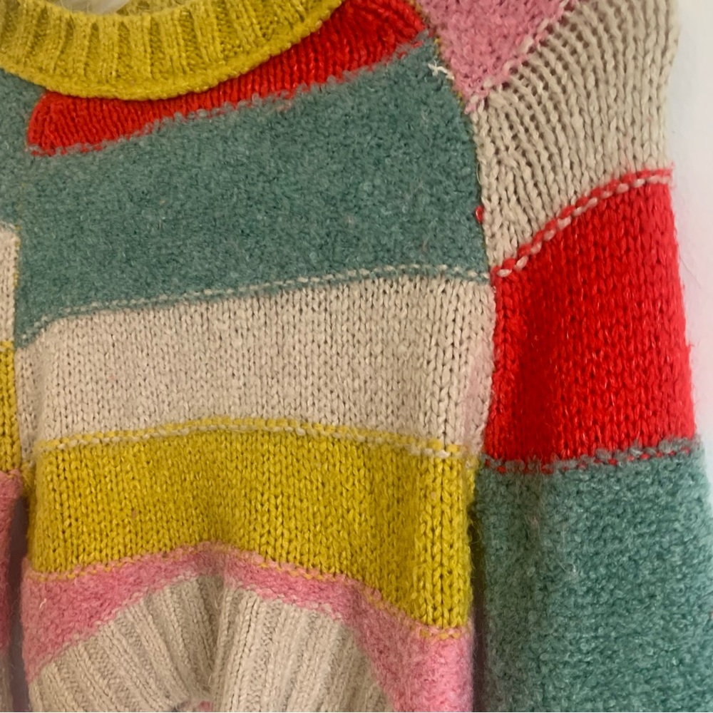 Urban Outfitters Cropped Striped Color Block Sweater - Picture 8 of 12
